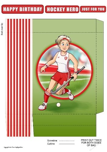 Hockey Dudess White and Red Mini Gift Bag