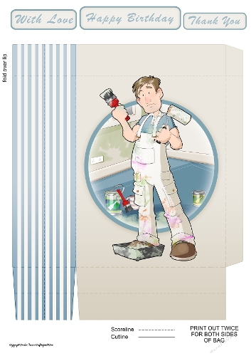 Painter and Decorator Dude 2 Mini Gift Bag