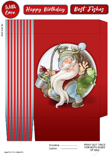 Fishing Gnome 2 Mini Gift Bag
