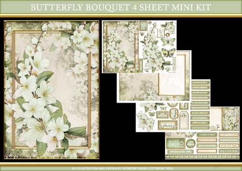 Butterfly Bouquet 4 Sheet Mini Kit Green