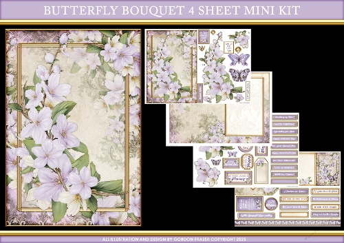 Butterfly Bouquet 4 Sheet Mini Kit Lilac
