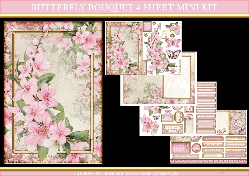 Butterfly Bouquet 4 Sheet Mini Kit Pink