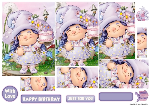 Maisie the Gnome Lilac Pyramid