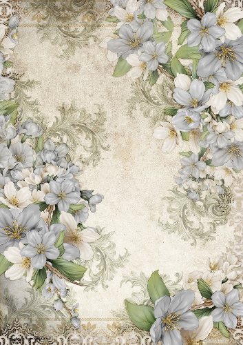 Butterfly Blossom Paper Silver