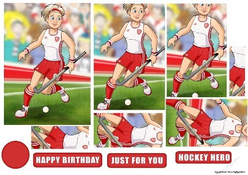 Hockey Dudess White and Red Pyramid