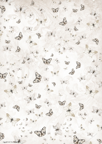 Butterfly Blossom Paper 2 Cream
