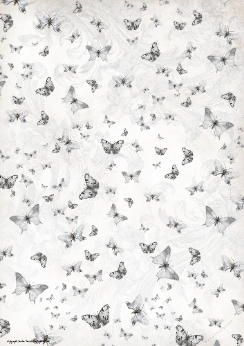 Butterfly Blossom Paper 2 Silver