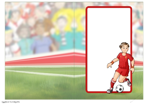 Young Footballer Dude Red, White and Yellow Insert