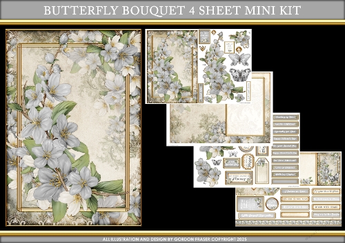 Butterfly Bouquet 4 Sheet Mini Kit Silver