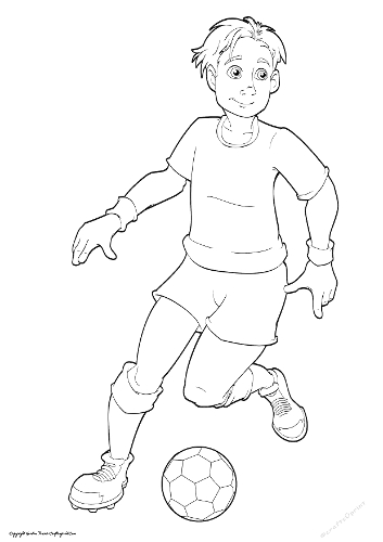 Young Footballer Dude Digital Stamp