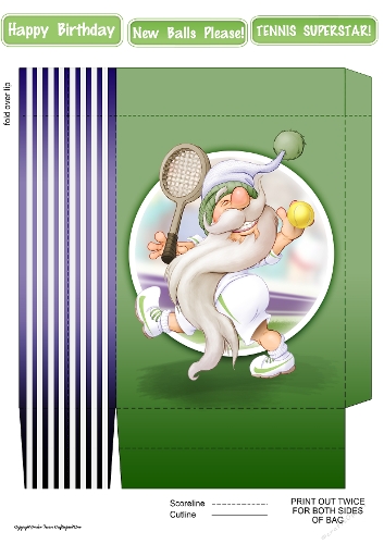 Gnome Tennis Mini Gift Bag