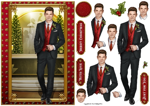 Art Deco Christmas Rodrigo (Red)