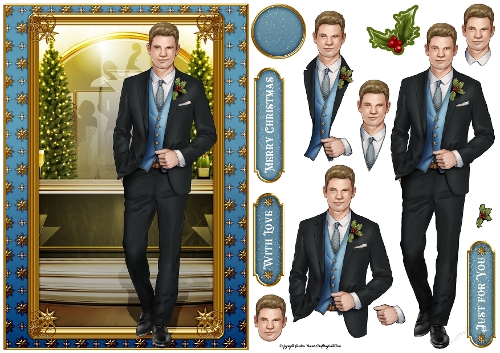 Art Deco Christmas Rodrigo (Blue)