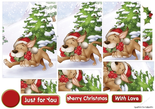 Christmas Puppy Love Sandy Pyramid