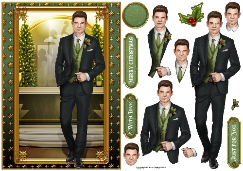 Art Deco Christmas Rodrigo (Green)