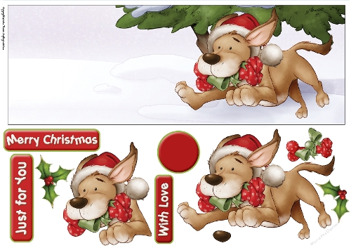 Christmas Puppy Love Sandy Large Horizontal DL
