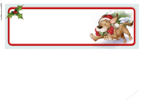 Christmas Puppy Love Sandy Large Horizontal DL Insert