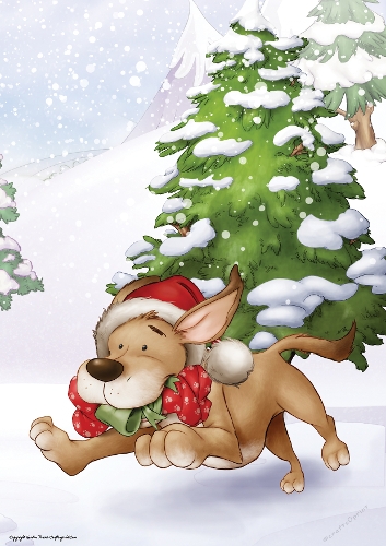 Christmas Puppy Love Sandy A4