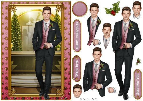 Art Deco Christmas Rodrigo (Pink)