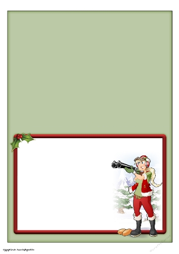 Christmas Clay Pigeon Shooting Dudess Slider Card Insert