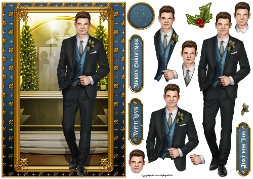 Art Deco Christmas Rodrigo (Dark Blue)