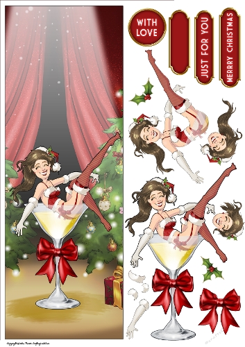 Mrs Claus Burlesque Dudess Large Vertical DL