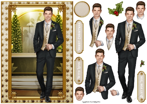 Art Deco Christmas Rodrigo (Cream)