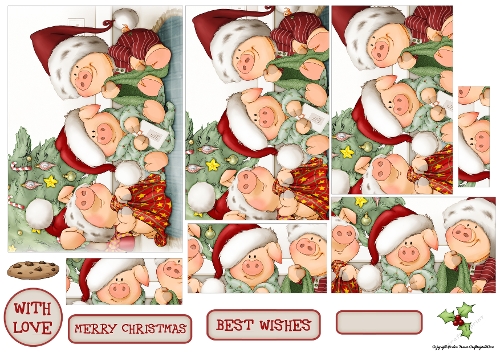 Three Little Pigs Christmas Pyramid