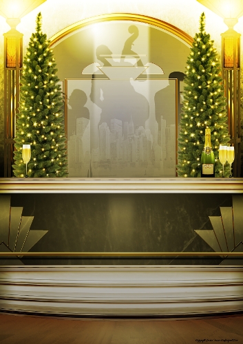 Art Deco Christmas Rodrigo Bar Scene