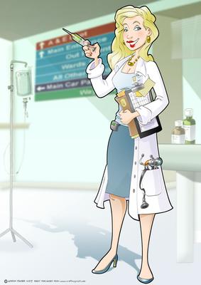 Get Well Soon Doctor Lady A4.