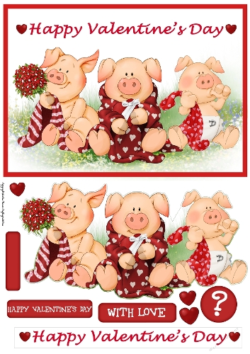 Three Little Pigs Valentines Day