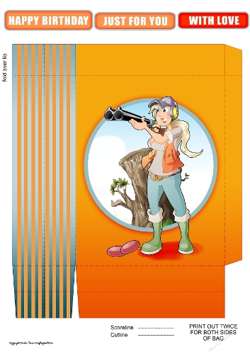 Clay Pigeon Shooting Dudess Mini Gift Bag