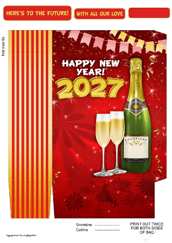 New Year 2027 Mini Gift Bag