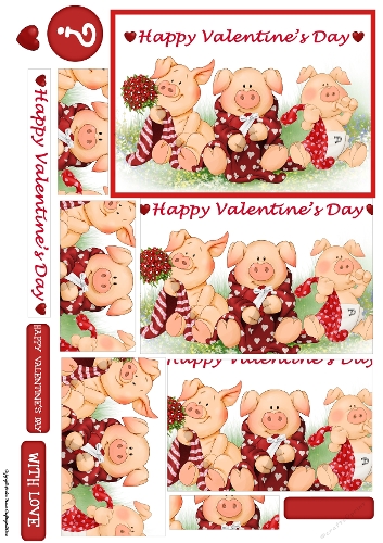 Three Little Pigs Valentines Day Pyramid