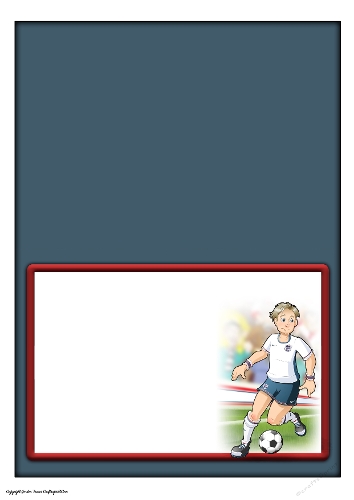 Young Footballer Dude White, Red and Blue Slider Insert