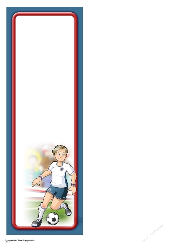 Young Footballer Dude White, Red and Blue Large Vertical DL Insert
