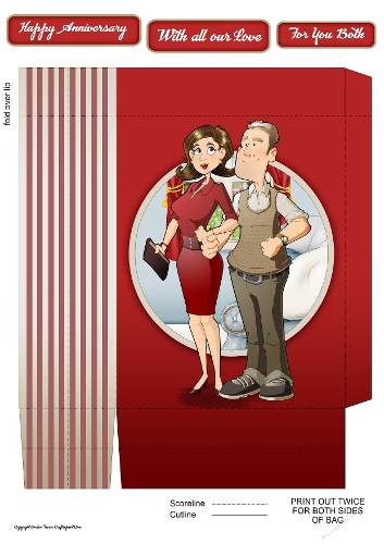 Happy Anniversary Couple Mini Gift Bag