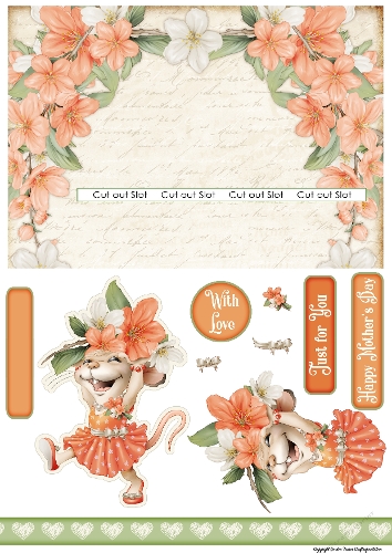 Mrs Mothers Day Mouse 2 Slider Card