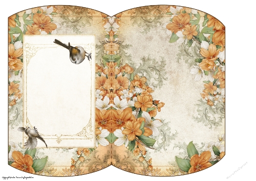 Long Tailed Bird with Blossom Gold Mini Pillow Box