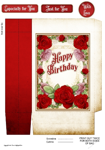 Birthday Roses Mini Gift Bag