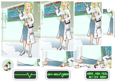 Get Well Soon Doctor Lady Pyramid.