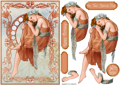 Art Nouveau Delphine Peach
