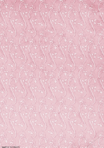 Art Nouveau Delphine Leaf Swirl Paper Pink