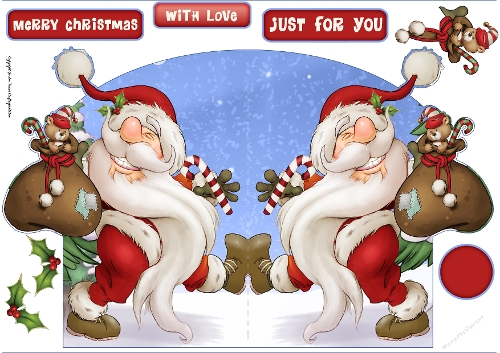 Santa Gnome 6 Shaped Card