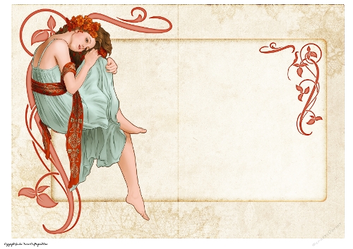 Art Nouveau Delphine Aqua