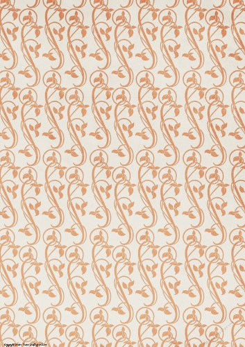 Art Nouveau Delphine Leaf Swirl Paper Cream
