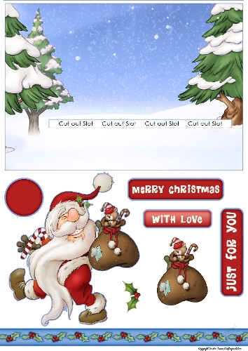 Santa Gnome 6 Slider Card