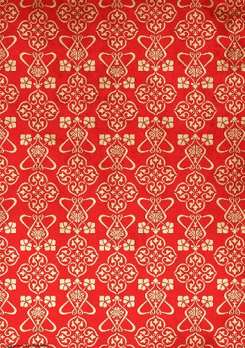 Art Nouveau Delphine Patterned Stripe Red
