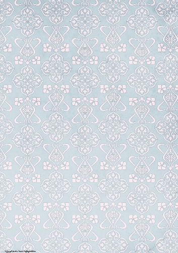 Art Nouveau Delphine Patterned Stripe Blue