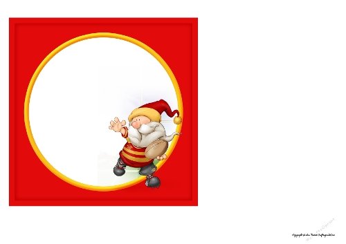 Rugby Gnome Red, Yellow 7x7 Quick Card Insert